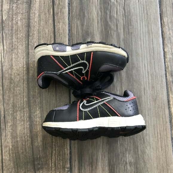 Nike Kids T-Run 5 443991-007 Multicolor Lace Up Sneakers Shoes Size 4c - Picture 3 of 9